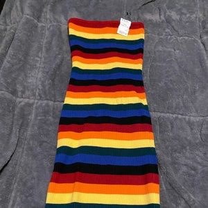 AKIRA rainbow bodycon dress